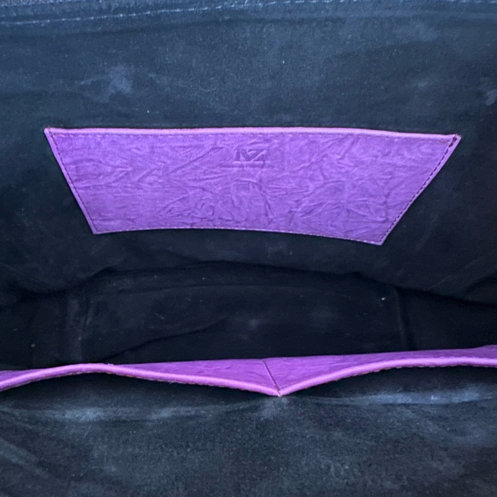 Maison Zaragoza Purple Double Zipper Handbag - Picture 6 of 8